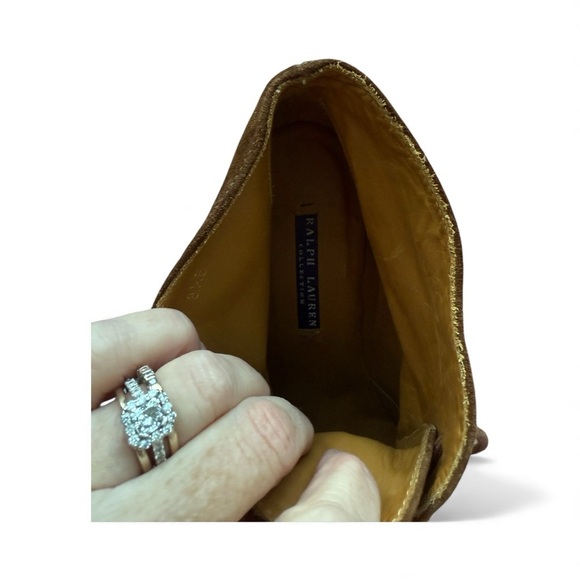 Ralph Lauren Purple Label Brown Suede Ankle Boots - Picture 12 of 13